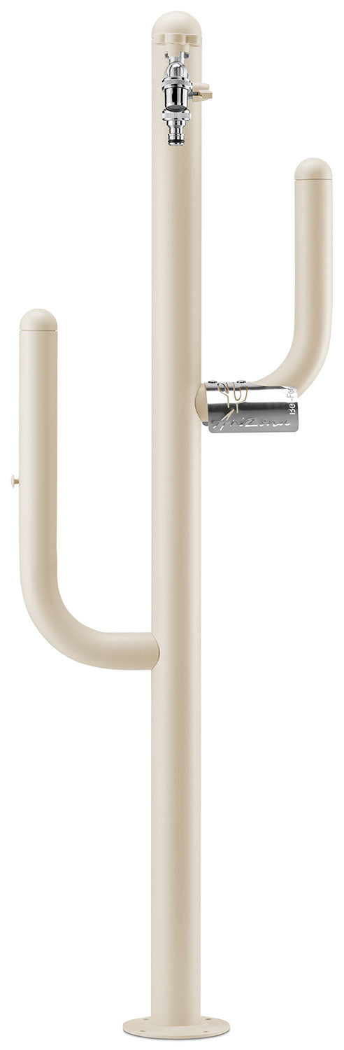 Fontana a Colonna Rubinetto Doppio in Ottone e Porta Tubo Arizona Belfer 42/ARZ Avorio