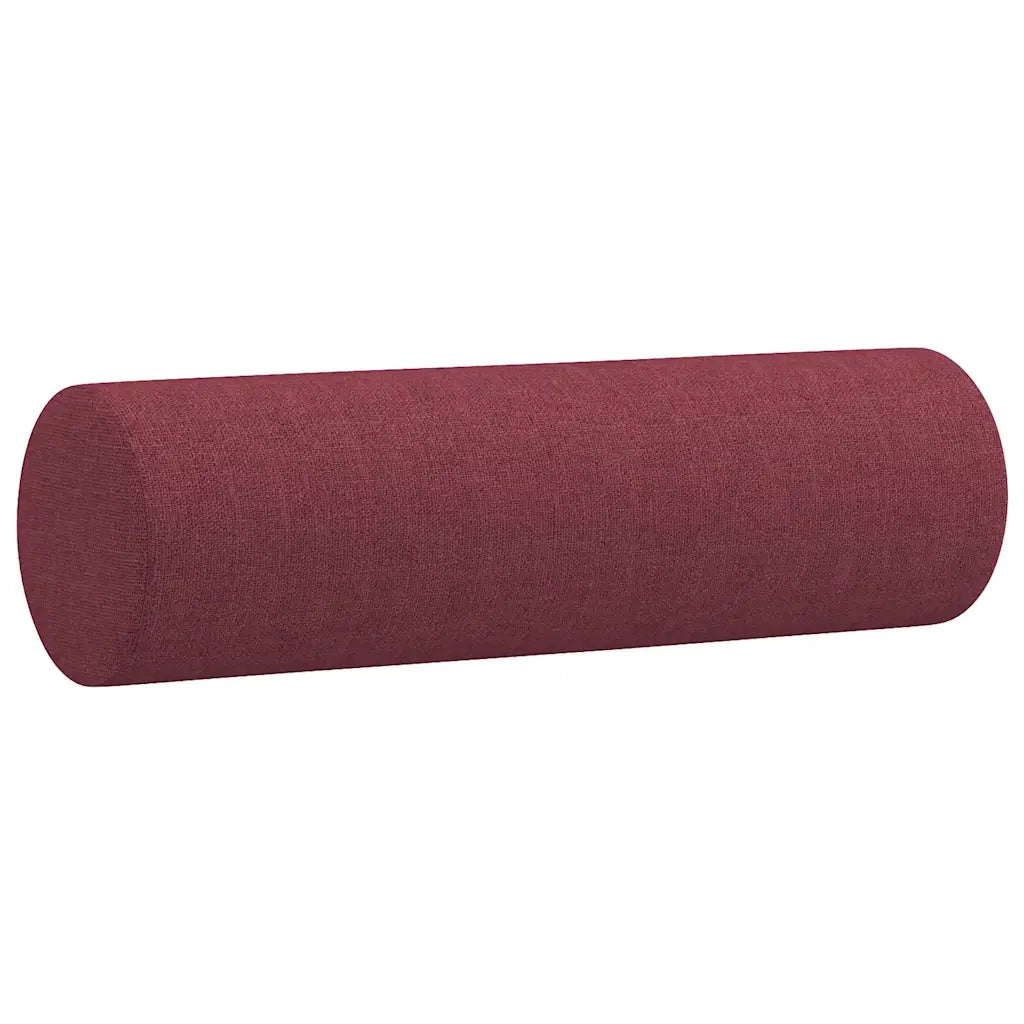 Set di Divani 3 pz con Cuscini Rosso Vino in Tessuto 3201832