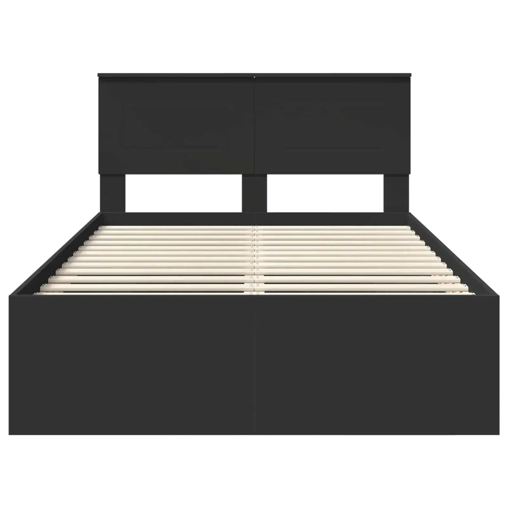Struttura del letto Nero 120 x 123 cm Legno multistrato