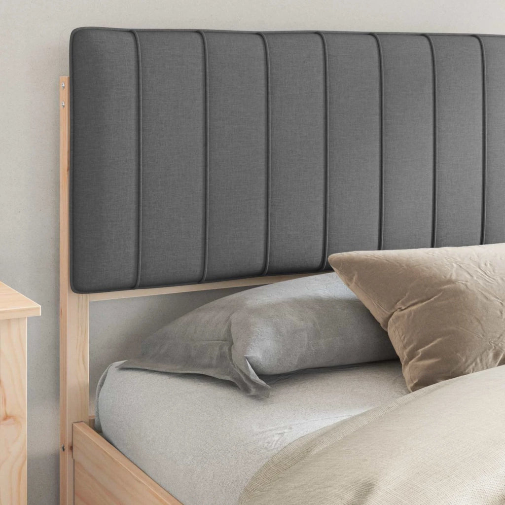 Letto con Testiera Rivestita Grigio scuro 180 x 200 cm 3398215