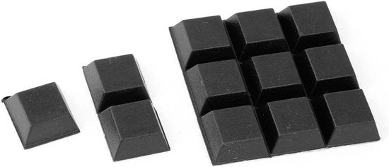 Piedini autoadesivi in gomma per protezione contro lo slittamento di mobili, 20x20x8 mm, 12 pezzi - Protezione antislittamento per mobili