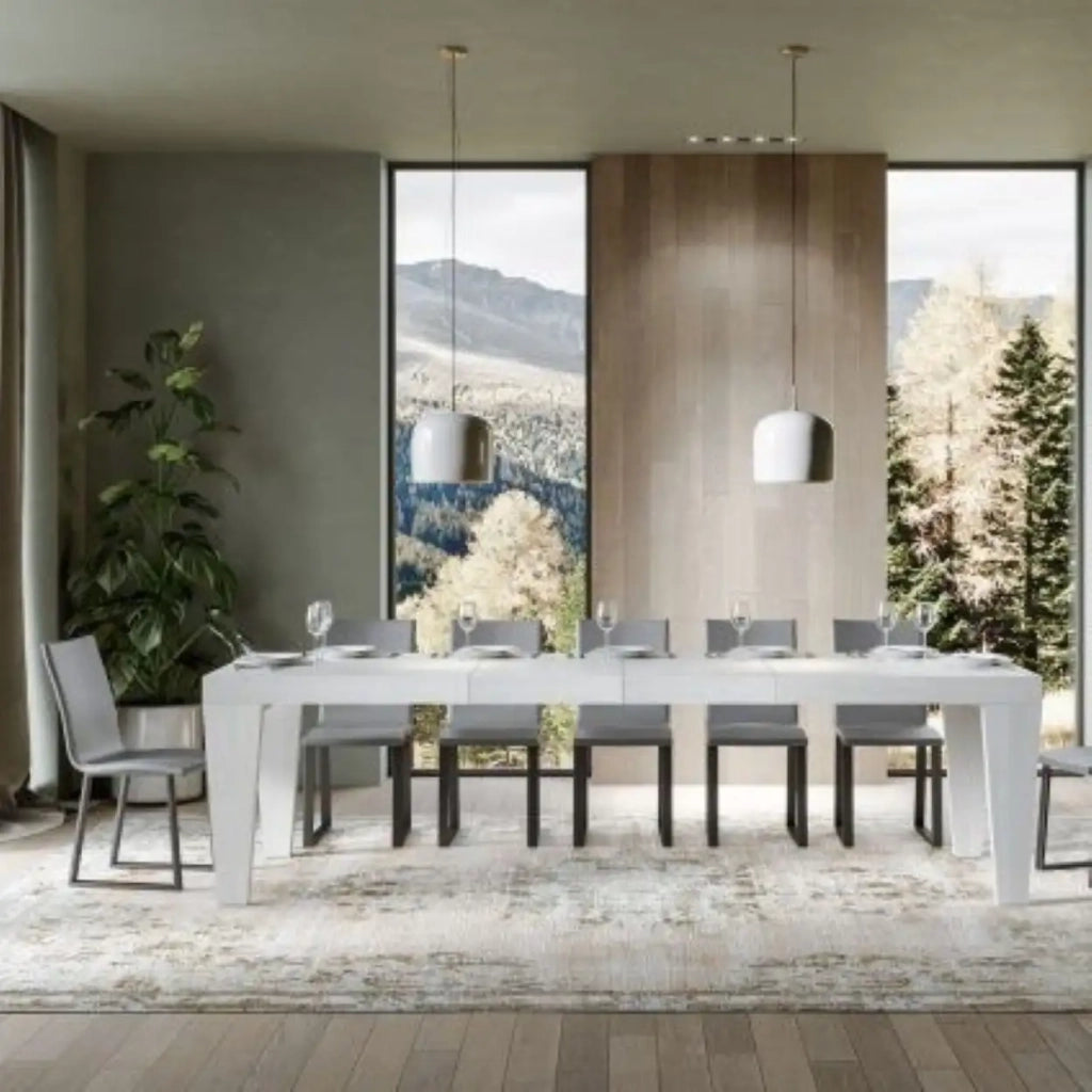 Tavolo allungabile 180/284x90 cm Spimbo Premium colore bianco frassino