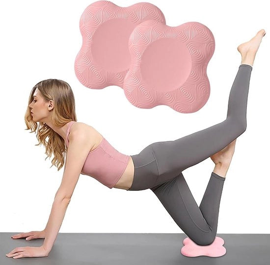 Set di 2 Yogamatte - 20*20*1,9 cm - Stretto, Esercizio, Duro - Protezione Ginocchia - Duraturo, Assorbimento Shock, Leggero, Allenamento - Lavabile - Antiscivolo - Unisex - Pianale di Equilibrio - Pianale Fitness Yoga Protezione Gomito Ginocchia