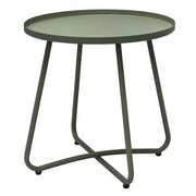 TAVOLINO ROTONDO DA GIARDINO ESTERNO VERDE IN FERRO D45X48H CM RIGAMONTI