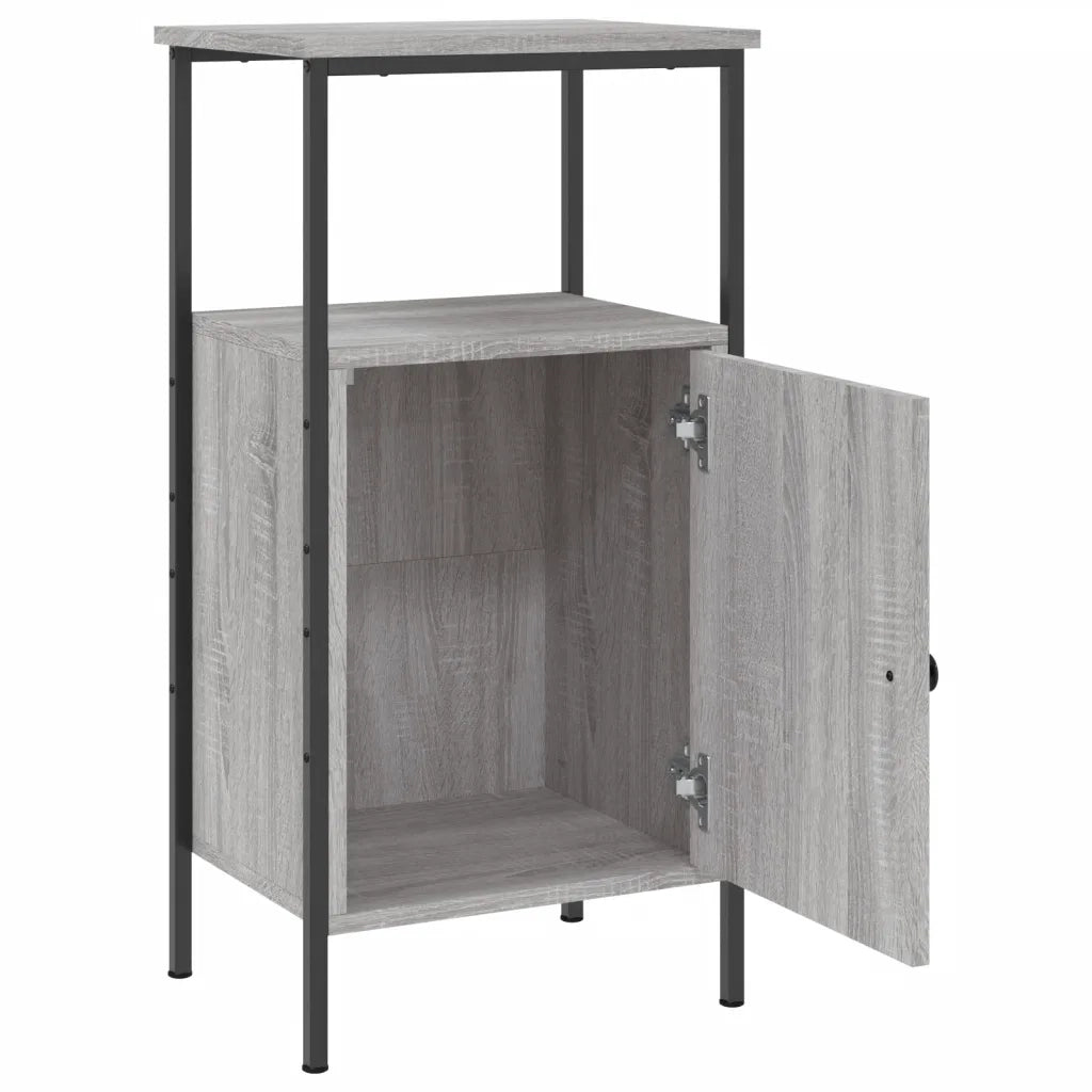 Comodino Grigio Sonoma 41x31x80 cm in Legno Multistrato 825929