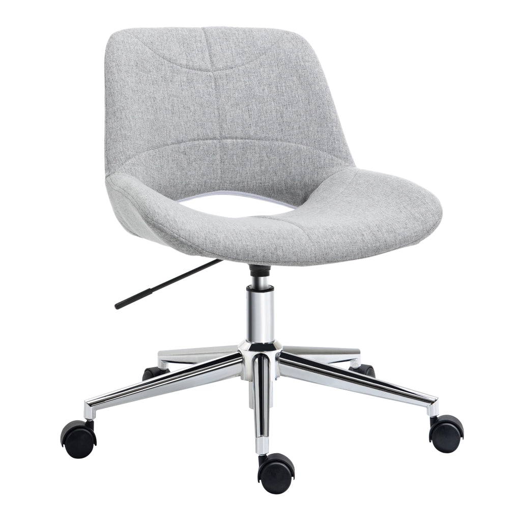 Sedia da Ufficio Girevole ¨C Zephmum ¨C Grigio Chiaro Metallico 49x56.5x73-82.5 cm