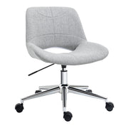 Sedia da Ufficio Girevole ¨C Zephmum ¨C Grigio Chiaro Metallico 49x56.5x73-82.5 cm