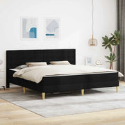 Struttura letto con materasso Nero 180 x 200 cm Tessuto 3415267