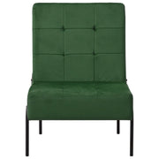 Poltrona Relax | Sedia Relax 65x79x87 cm Verde Scuro in Velluto