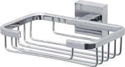 Cestino per Sapone in Metallo con Finestra in Acciaio Inox da 118 mm x 135 mm x 50 mm