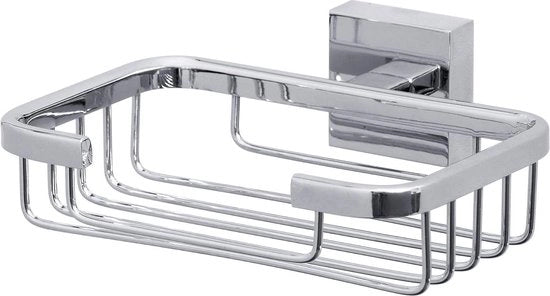 Cestino per Sapone in Metallo con Finestra in Acciaio Inox da 118 mm x 135 mm x 50 mm
