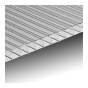 EZOOZA Policarbonato Alveolare 6 mm 200x98 cm Trasparente 3 Pezzi