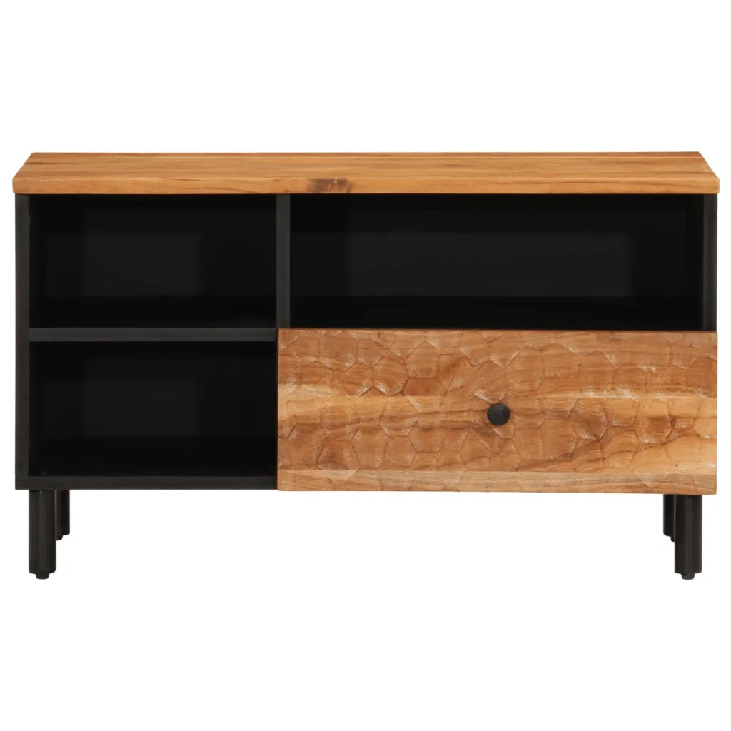 Mobile Porta TV 80x33x46 cm in Legno Massello di Acacia 356872
