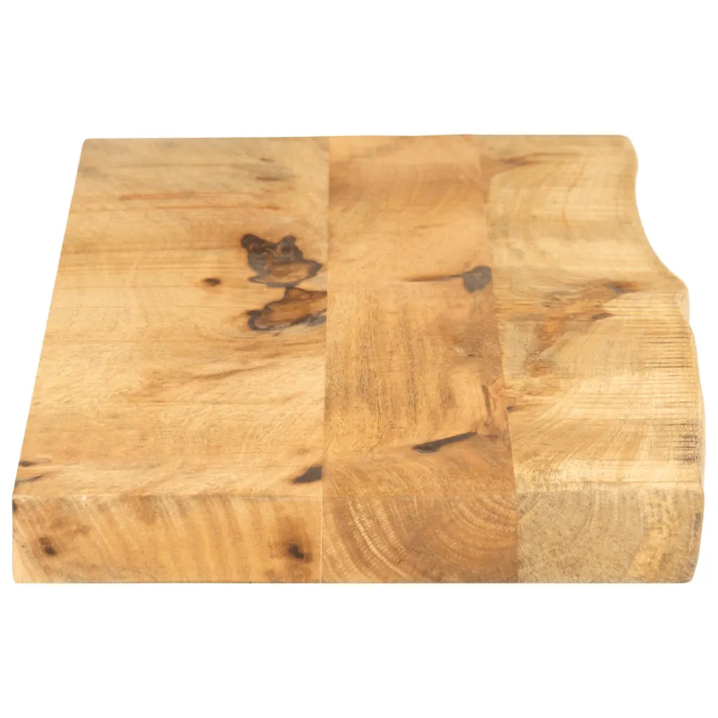 Piano Tavolo 120x20x2,5 cm Bordi Vivi Legno di Mango Grezzo