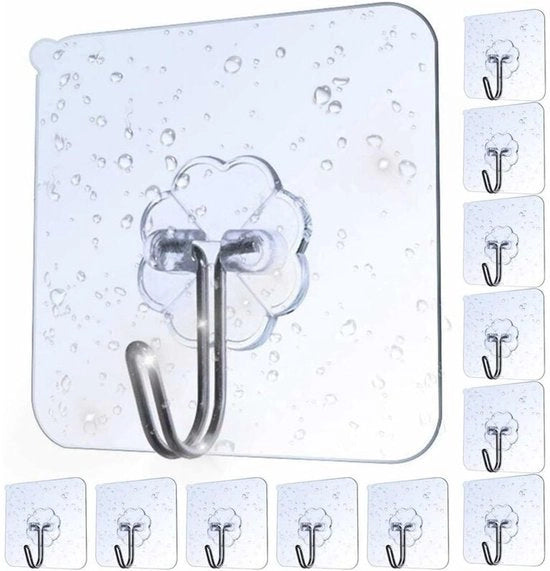 Haaketti di adesivo 20 pezzi - 8 kg di carico - Spille per stucco - Spille per dipinti - Translucidi
