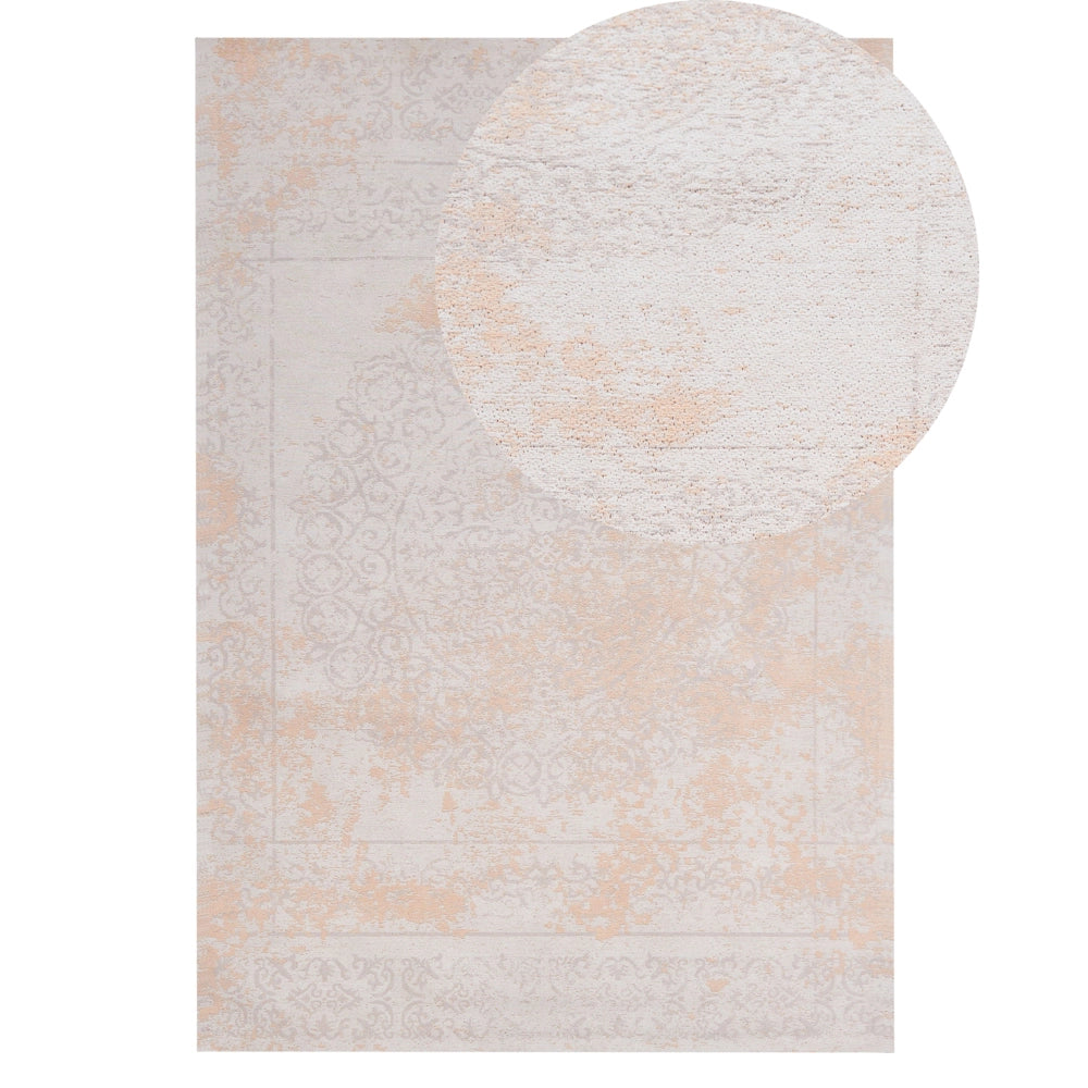 Tappeto tappetino Beige Cotone Effetto Distressed 140 x 200 cm Oriental Vintage