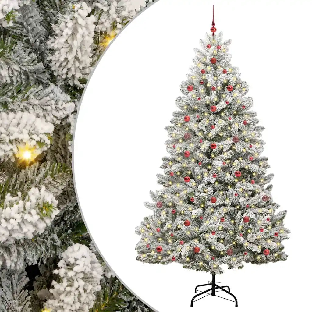 Albero di Natale Artificiale-Albero Natalizio con 300 LED Verde e Bianco 240 cm 668555