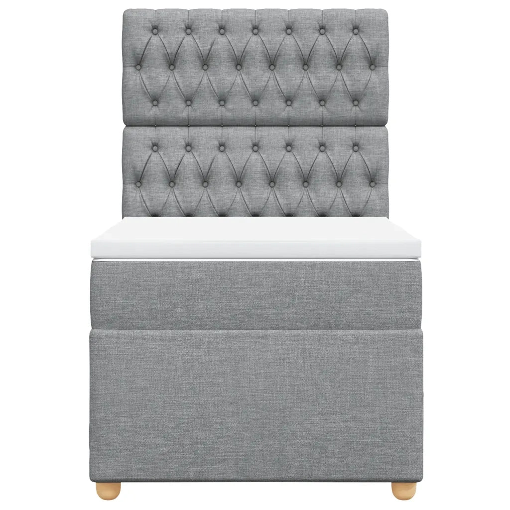 Giroletto a Molle con Materasso Grigio Chiaro 90x200 cm Tessuto 3293470