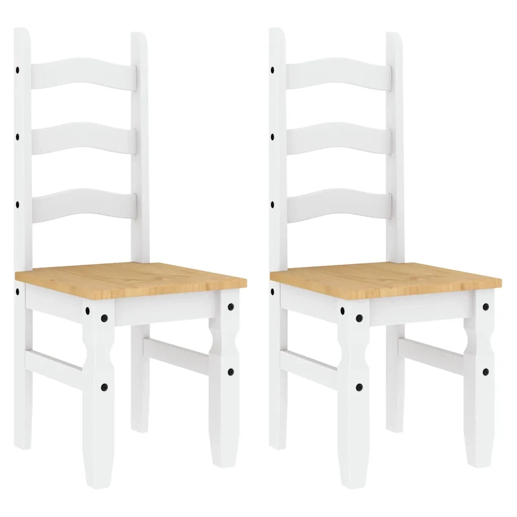 Set da Pranzo 3 pz PANAMA Bianco in Legno Massello di Pino 3345196