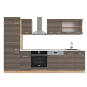 Vicco Cucina componibile Grigio nobile/rovere dorato 300 cm , PL Marmo