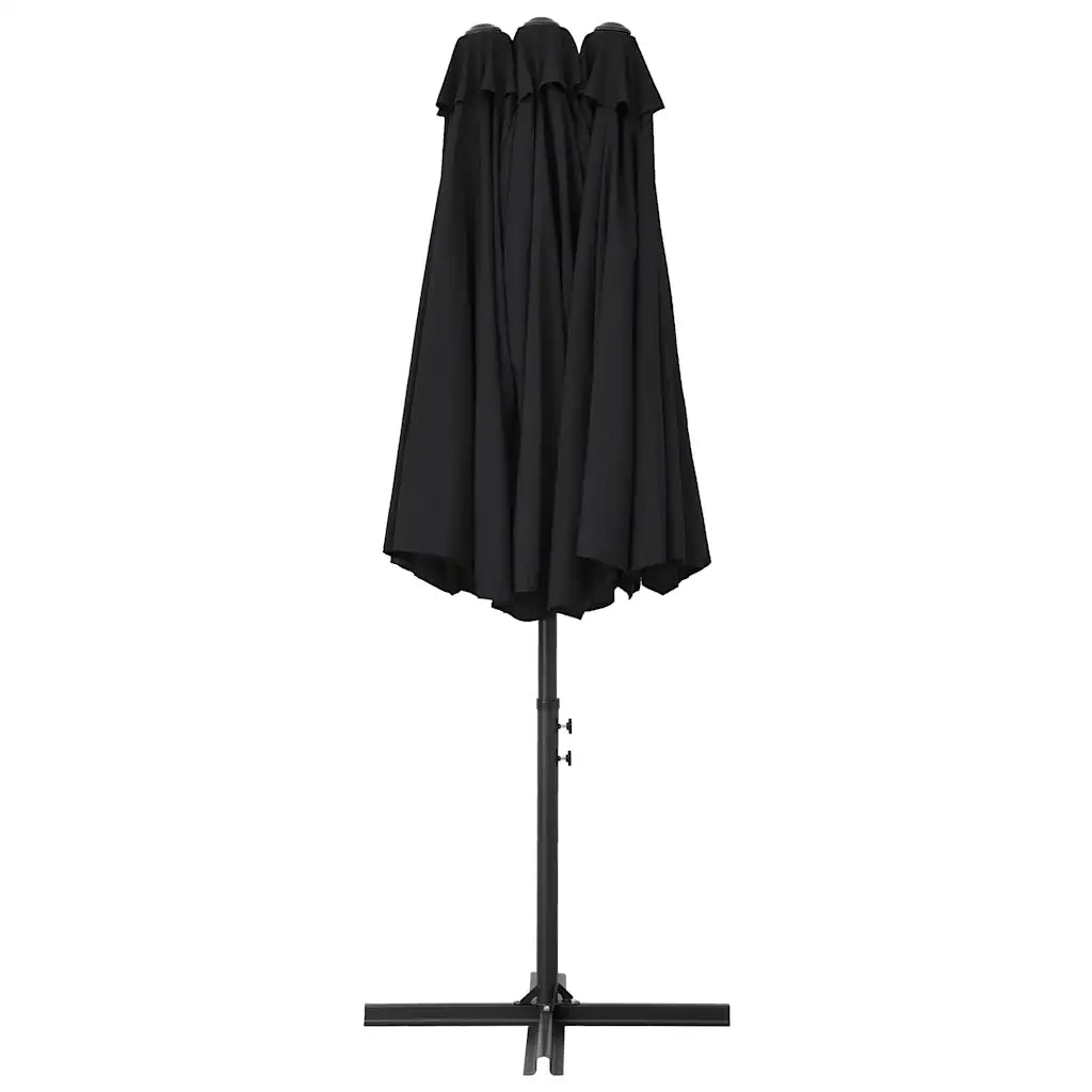 Ombrellone da Esterni Palo in Alluminio 460x270cm Nero 47302