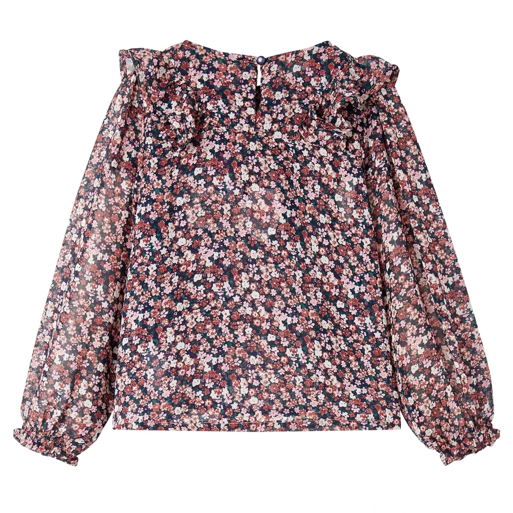 Camicia da Bambina a Maniche Lunghe Rosa Scuro 128cod mxl 132343