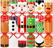 Donne regalo di Natale 12 pezzi - Scatola di Natale con coperchio - Accessori per festa di Natale - Scatola di dolci - Figure di Natale - Inclusi nastri di carta rossa