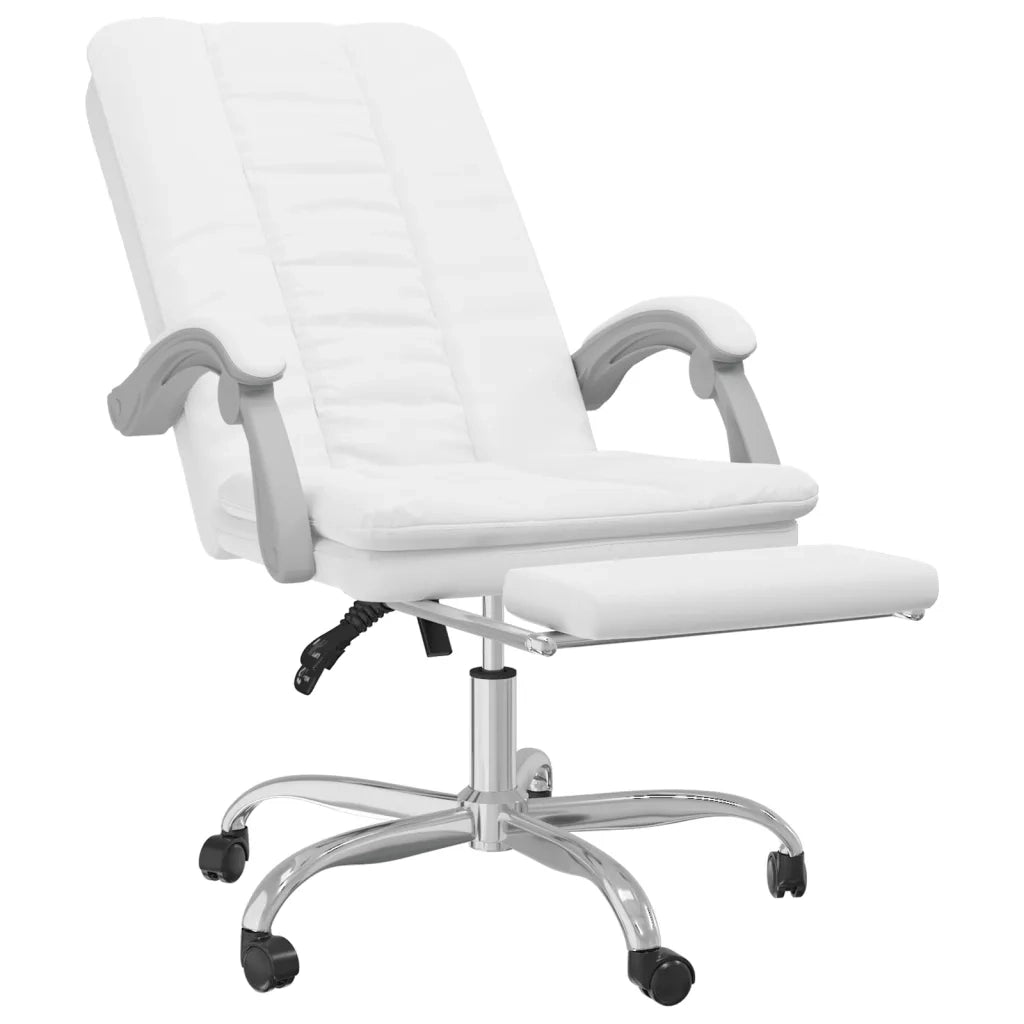 Poltrona da Ufficio Reclinabile Bianca in Similpelle cod mxl 26949