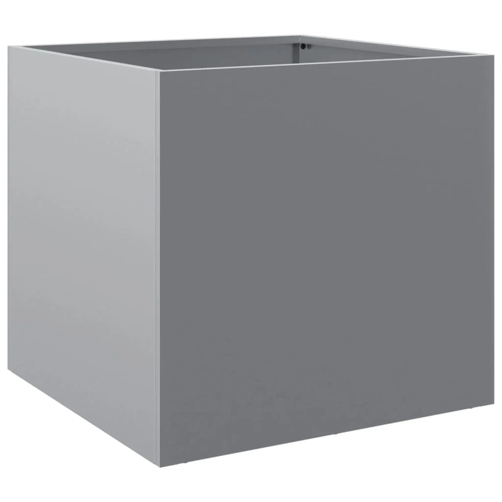 Fioriera rialzata per piante fiori giardino terrazze set da 2 argento 49 x 47 x 46 cm acciaio zincato argento 02_0039013