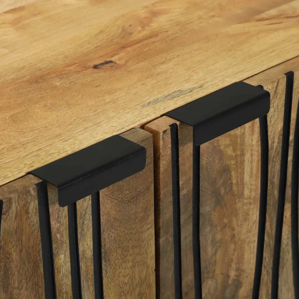 Credenza | Madia | Buffet da pranzo | Armadio da pranzo Naturale 60 x 33,5 x 75 cm Legno di mango massello