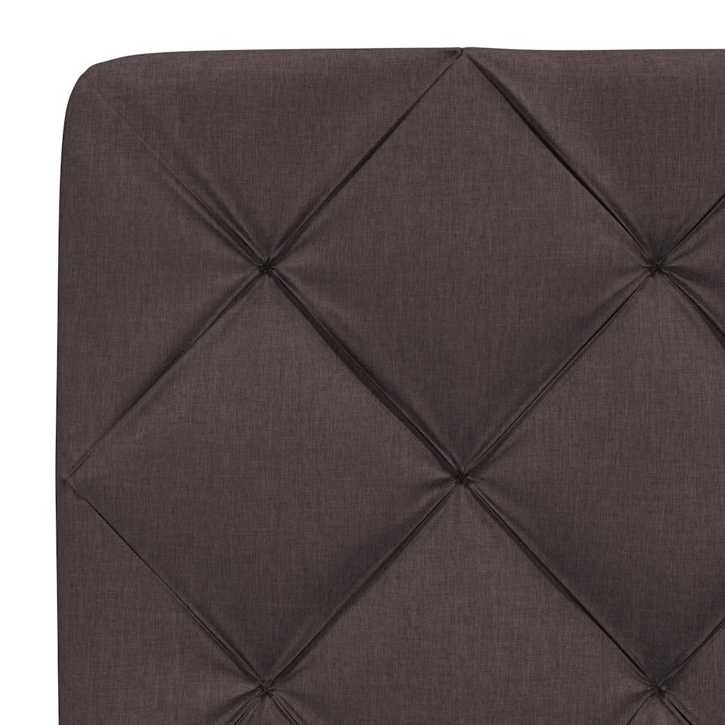 vidaXL Giroletto senza Materasso Marrone Scuro 200x200 cm in Tessuto