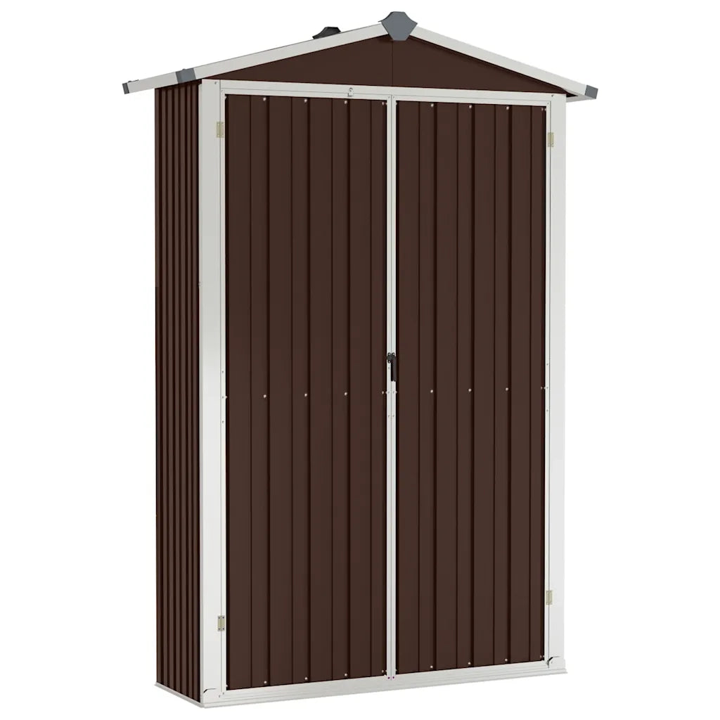Capanno da Giardino Marrone 116x45x175 cm in Acciaio Zincato 46304