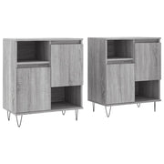 Credenze 2 pz | Madia | Buffet da pranzo | Armadio da pranzo Grigio Sonoma in Legno Multistrato