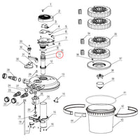 Pezzo di ricambio: tubo di vetro al quarzo per filtro a pressione per laghetti CPF-2500