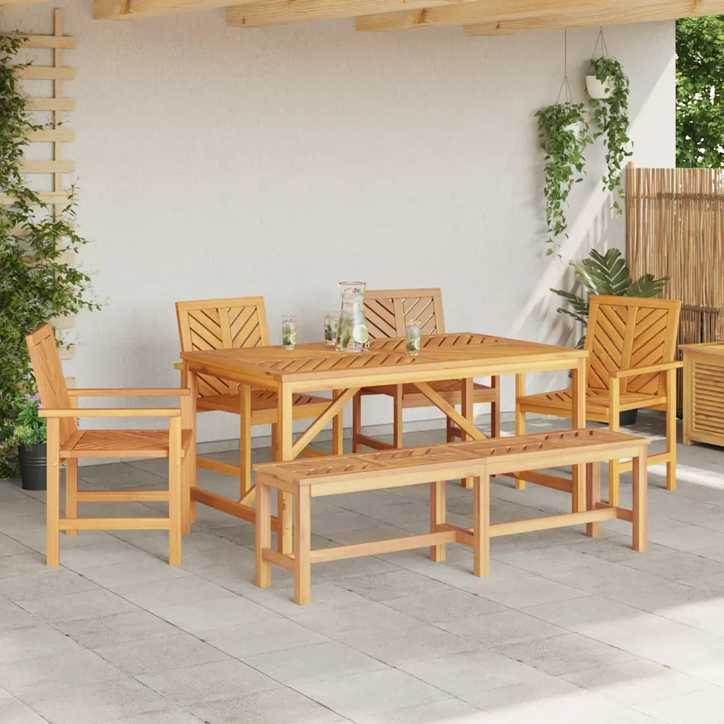 Set da Pranzo per Giardino 6 pcs Marrone 3154114