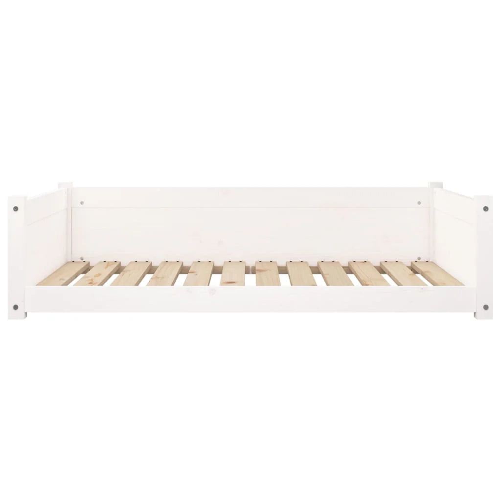 Cuccia per cani comoda cesta da divano 105,5 x 75,5 x 28 cm legno di pino massiccio bianco 02_0042633