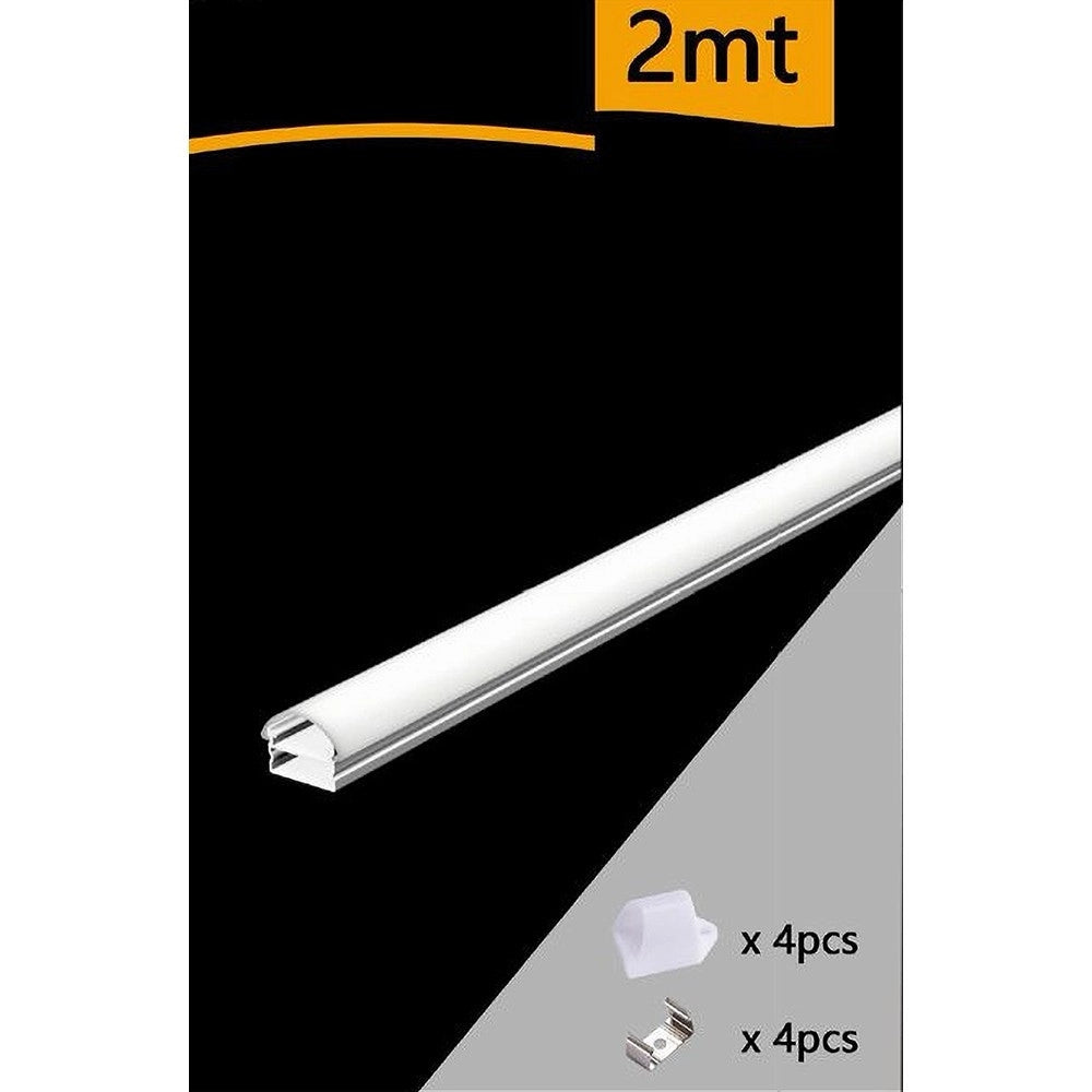Trade Shop - 10 Pz Profilo In Alluminio Bombato A Plafone Sezionabile 2mt Per Strip Led Al-01 -