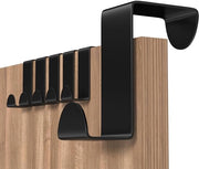 Haken per Porta in Acciaio Inossidabile - 6 pezzi - Nero - Ideale per Diverse Ambienti