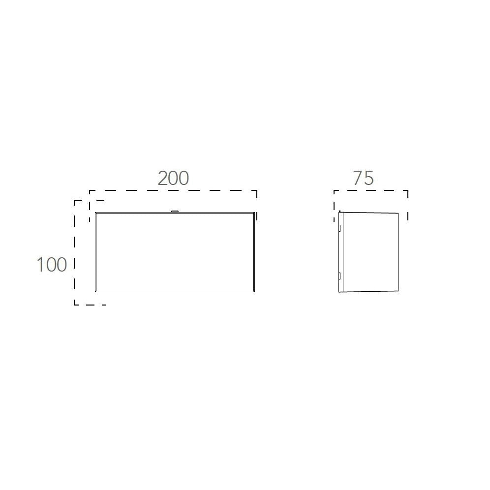 PLAFONIERA LED TOGO 8W 20X7,5XH10CM 3-4-6500K IP6.