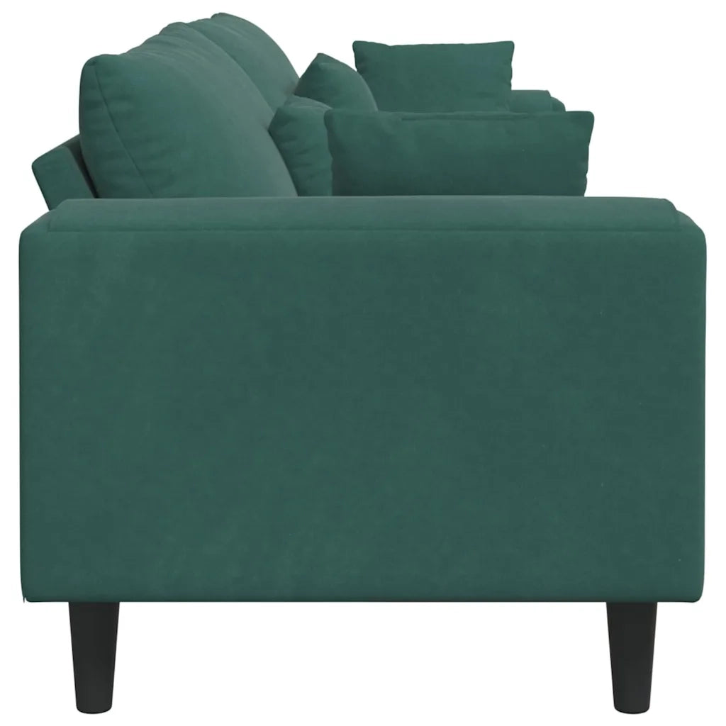Divano Verde Scuro 250 x 77 x 76 cm Velluto 3335155