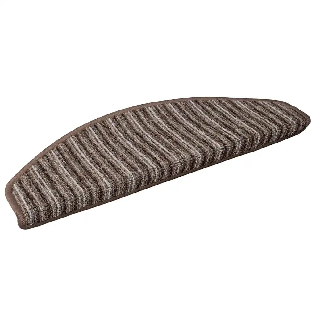 Tappetini per scale autoadesivi 15 pcs Marrone 65 x 21 x 4 cm 42011445