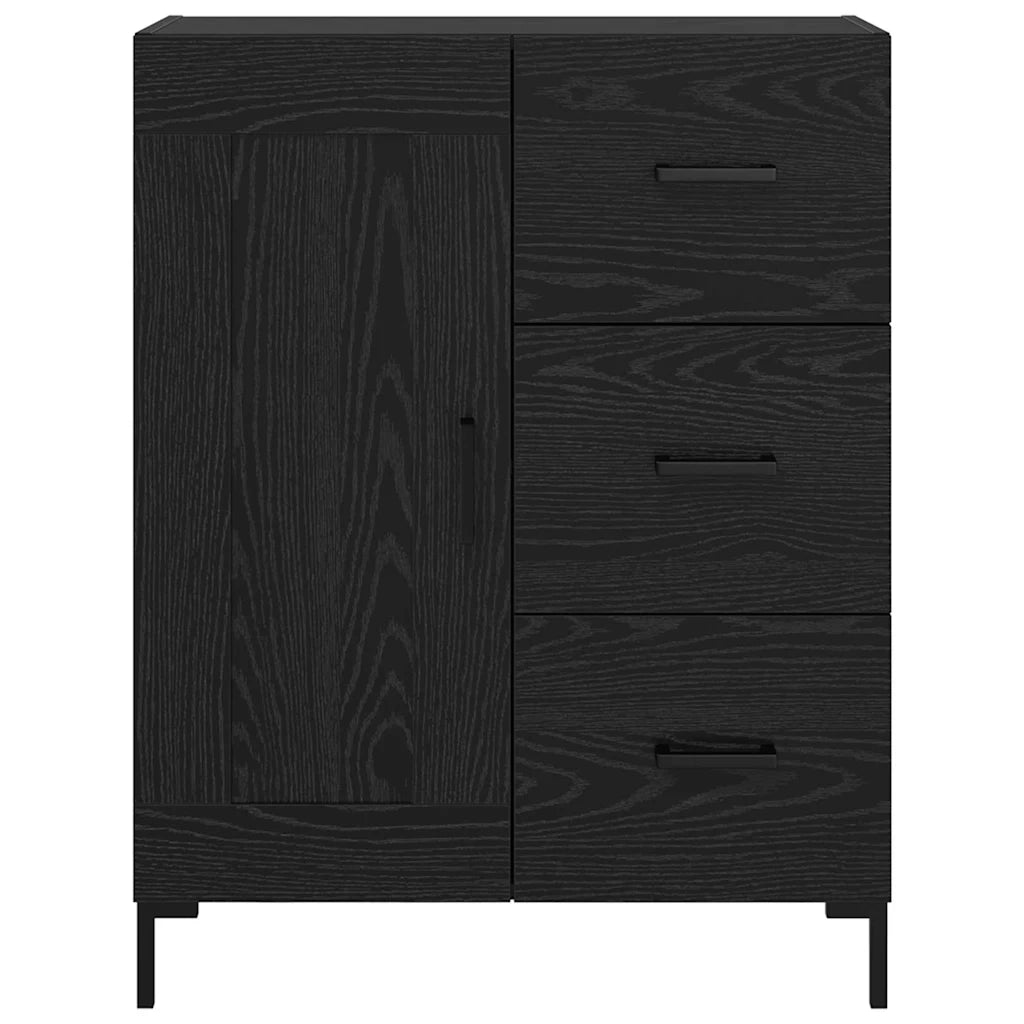 Credenza-Buffet-Armadio da cucina Rovere nero 69.5 x 34 x 90 cm Legno multistrato
