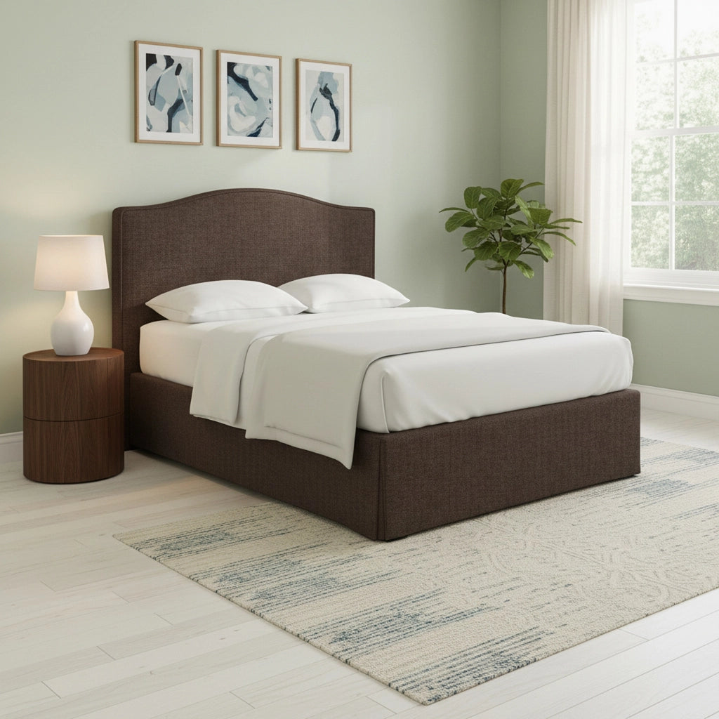 Batley, Letto Singolo Sfoderabile Made in Italy, Marrone