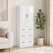 Set di armadi 2 pcs Bianco Lucido 66 x 34,5 x 87 cm 3416965