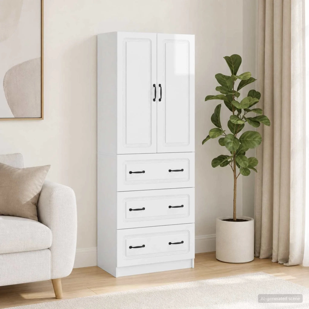 Set di armadi 2 pcs Bianco Lucido 66 x 34,5 x 87 cm 3416965