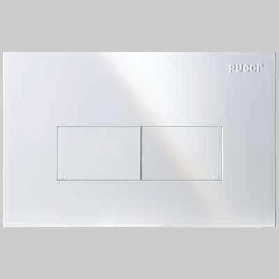 PLACCA DI COMANDO ECO LINEA DOPPIO TASTO  SATINATA     PUCCI