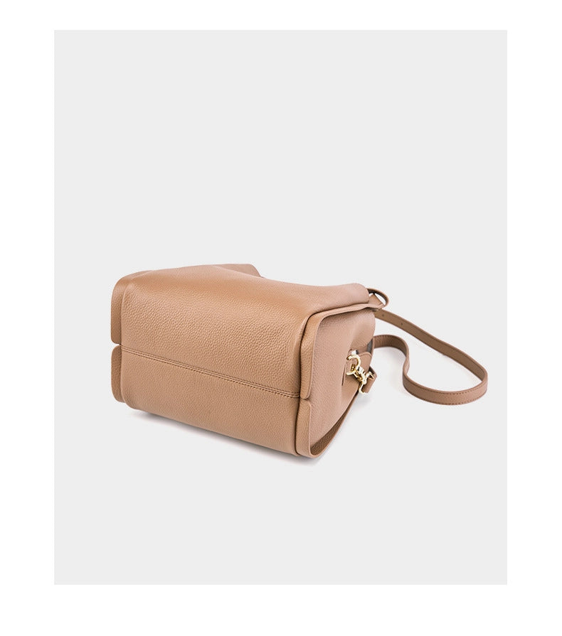 Borsa a tracolla da donna in vera pelle, grande capacit¨¤, colore marrone.