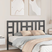 Testiera per Letto Grigia 146x4x100 cm Legno Massello di Pino