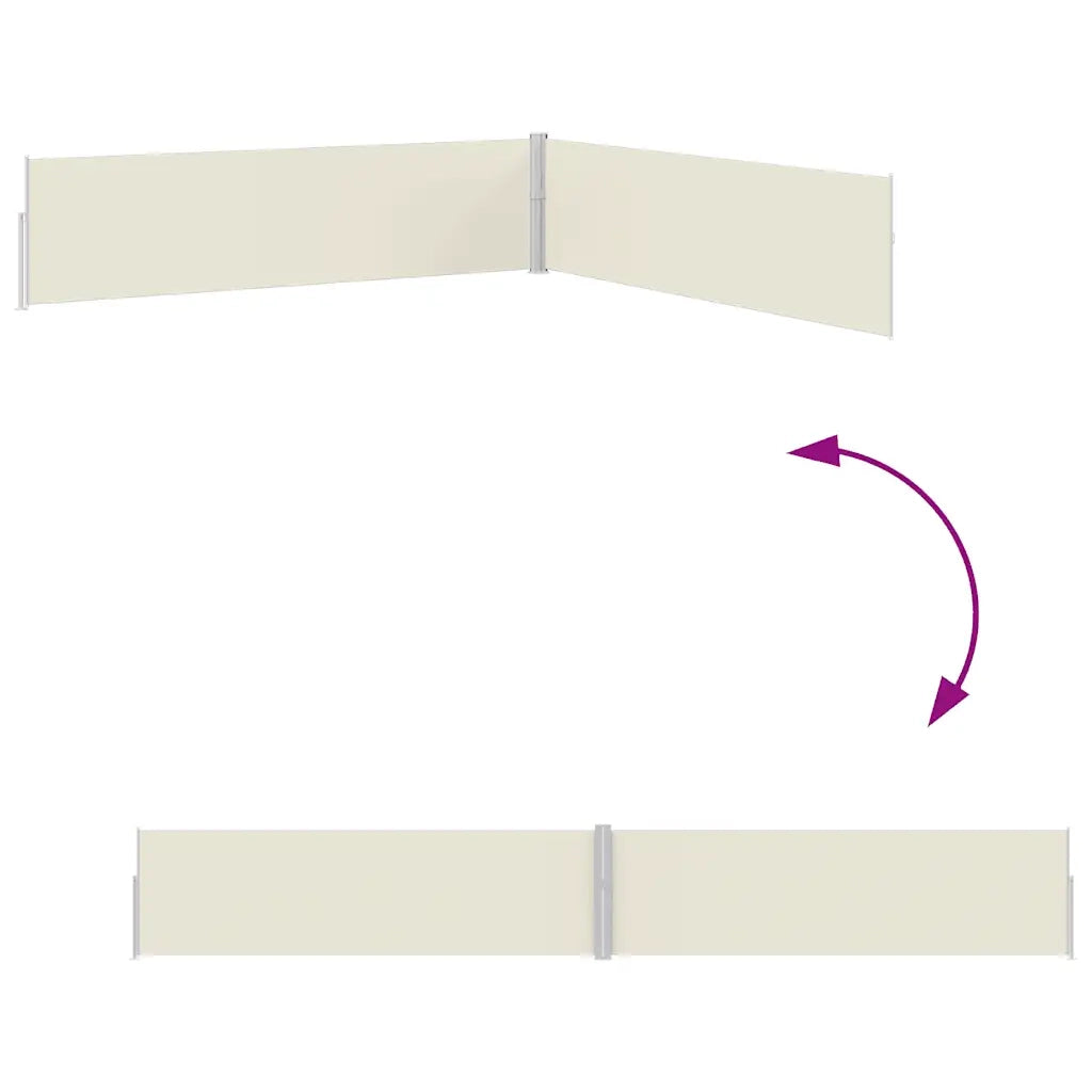 Tenda Laterale Retrattile per Patio 170x1200 cm Crema