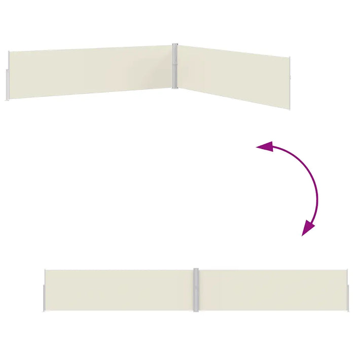 Tenda Laterale Retrattile per Patio 170x1200 cm Crema